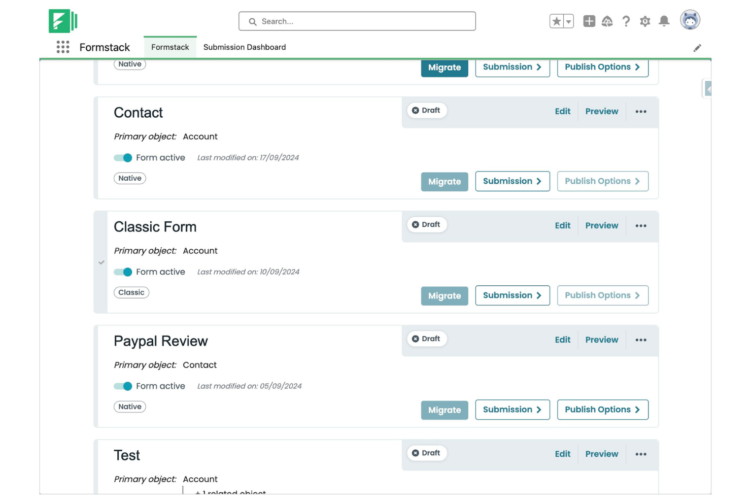 Formstack screenshot - 10 Mejores alternativas a Typeform en 2026