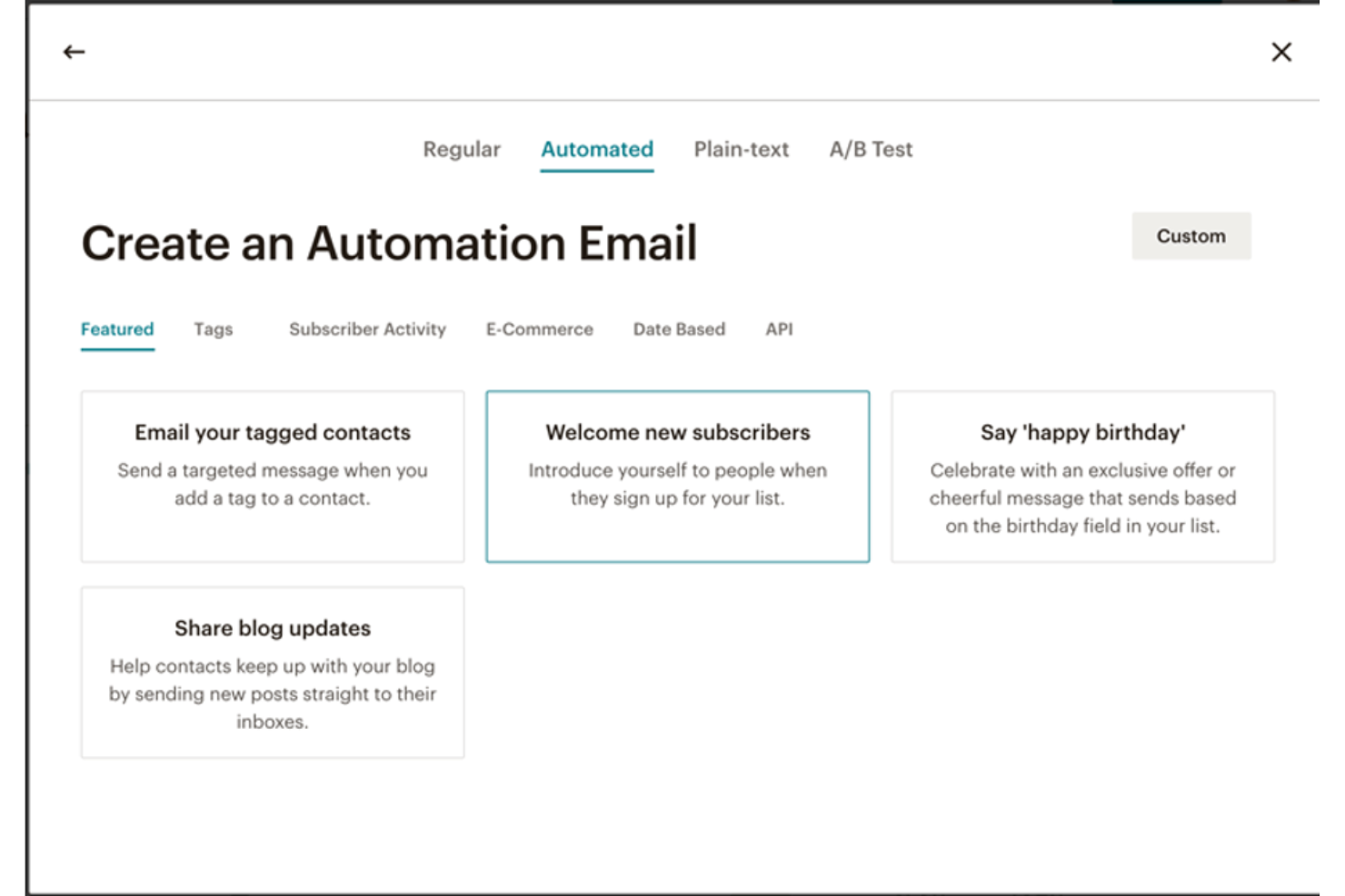 Mailchimp screenshot - 10 migliori alternative a Braze recensite nel 2026