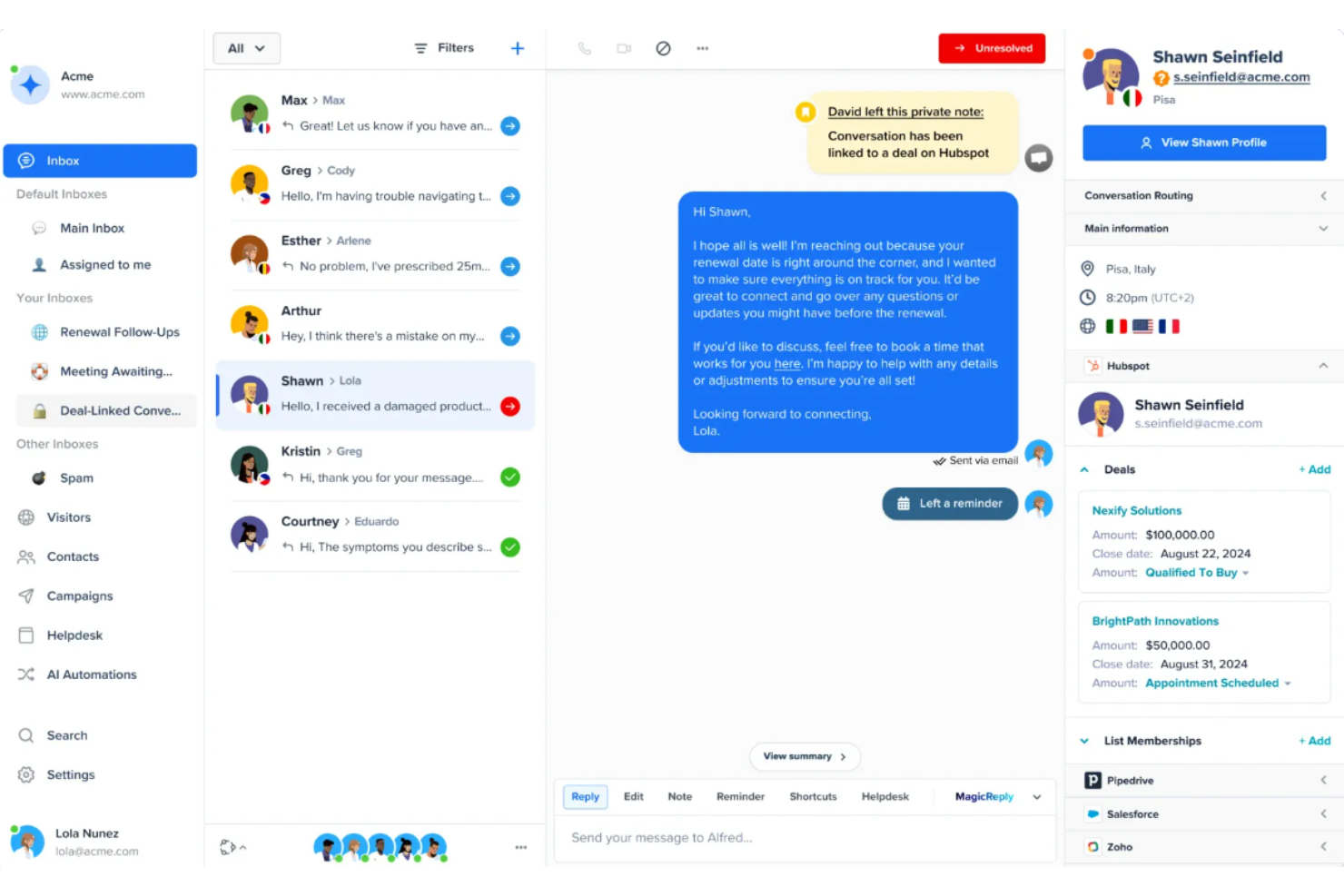 Crisp screenshot - 10 Mejores Alternativas a Kayako Revisadas en 2026