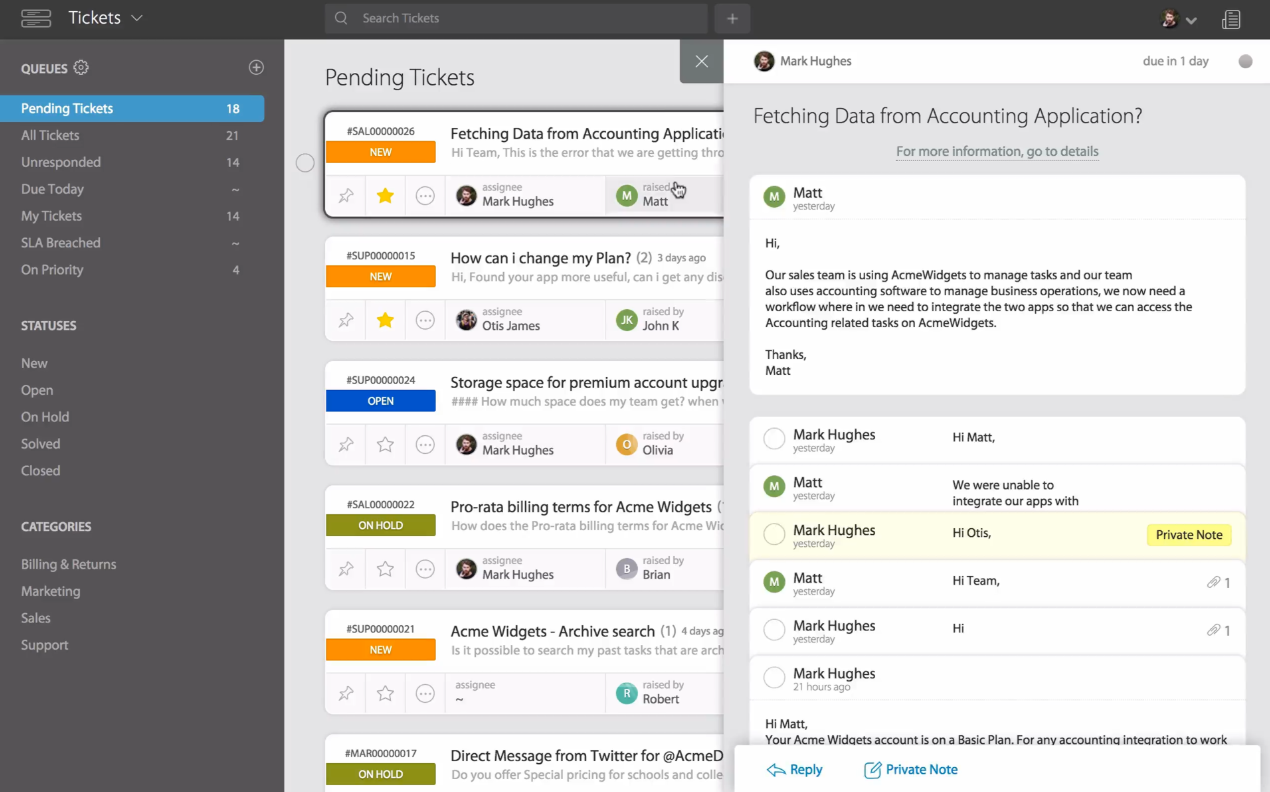 HappyFox screenshot - 10 migliori alternative a Zoho Desk recensite nel 2026