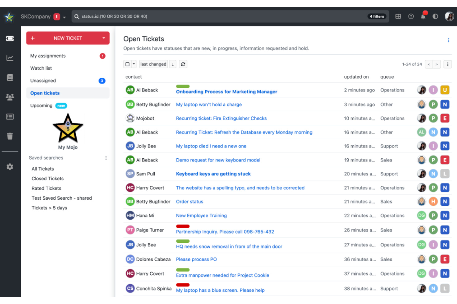 Mojo Helpdesk screenshot - 10 migliori alternative a HappyFox recensite nel 2026