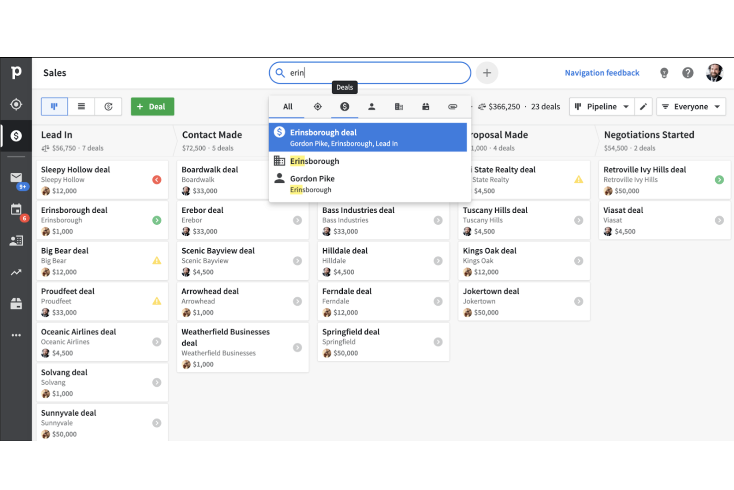 Pipedrive screenshot - 10 mejores herramientas de gestión de interacciones con clientes para 2026