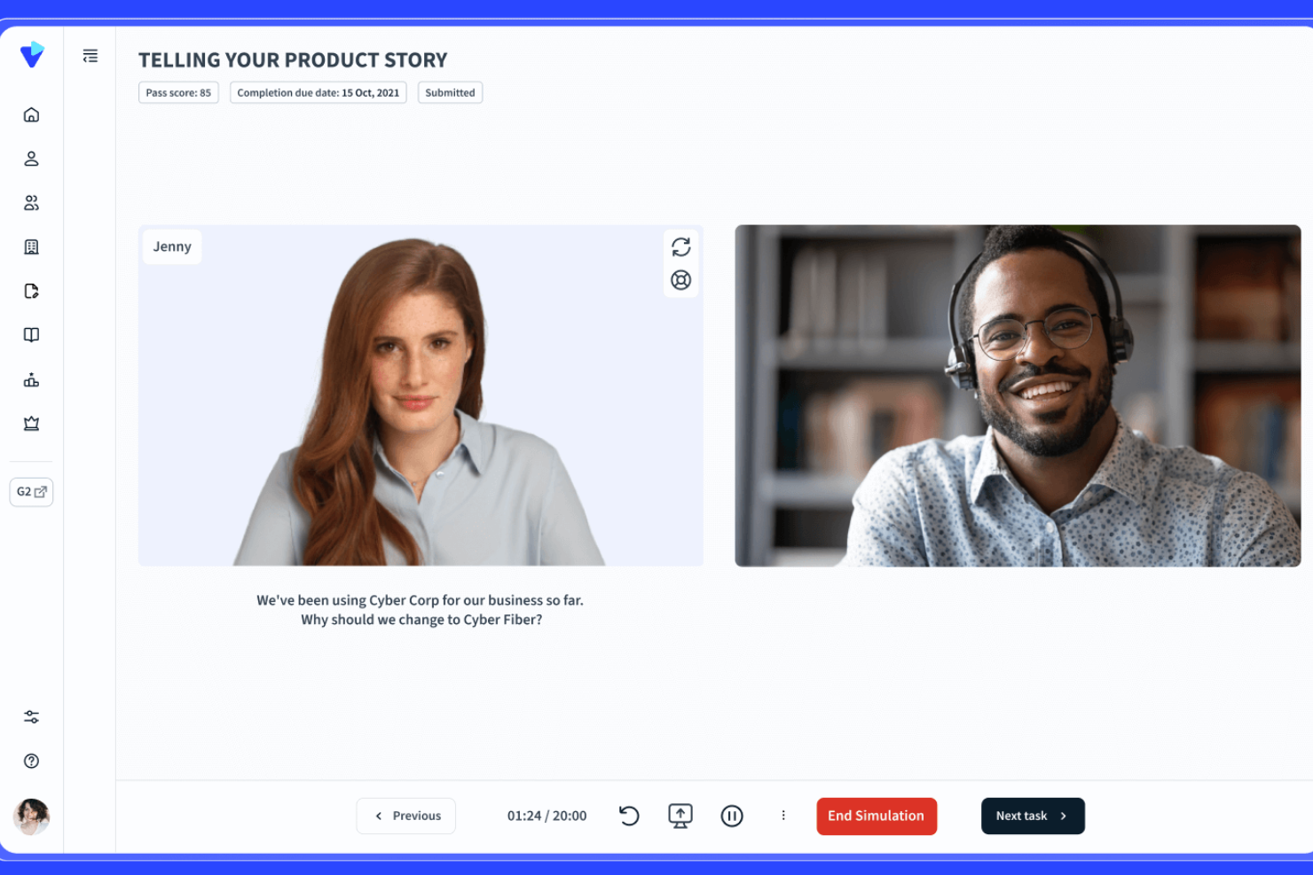 Second Nature AI screenshot - 10 migliori soluzioni software per la formazione nei call center esaminate nel 2026