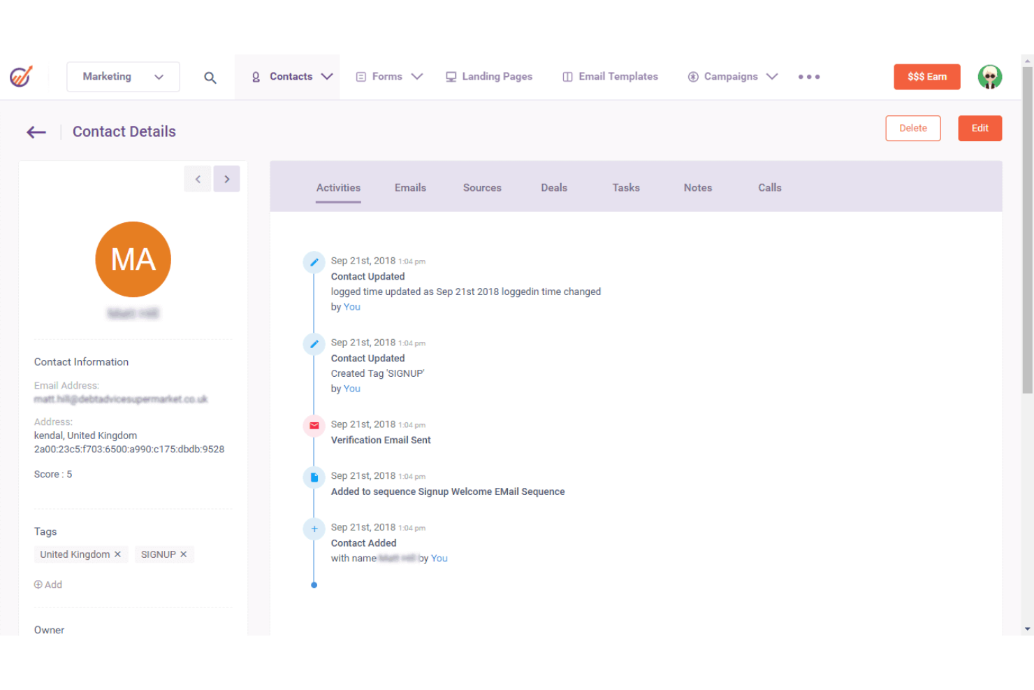 EngageBay screenshot - 10 Mejores Software de Seguimiento de Clientes en 2026