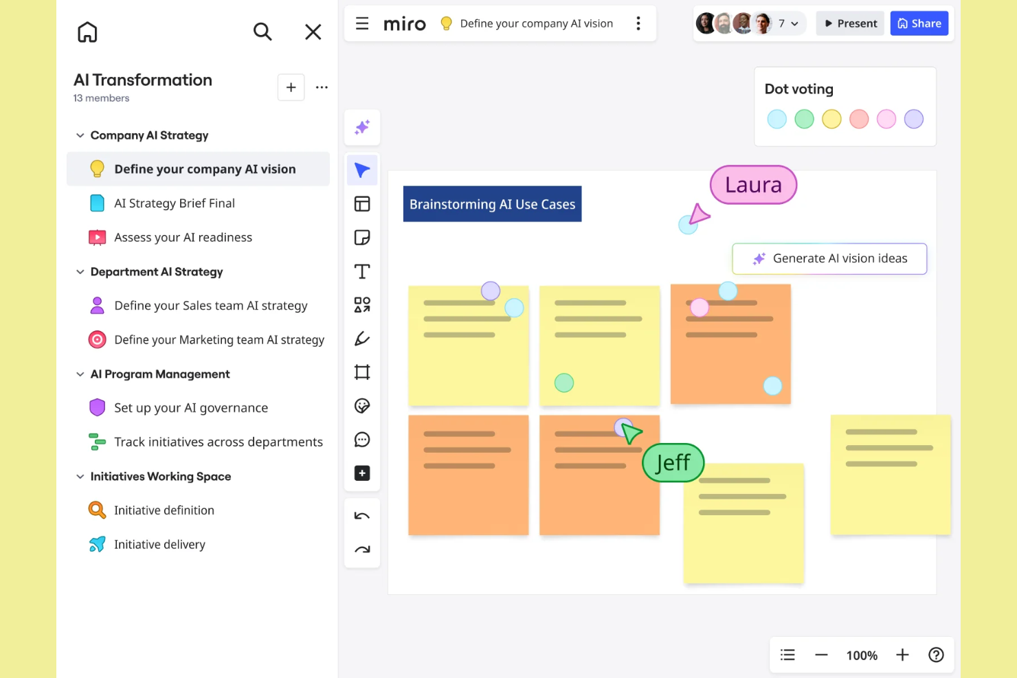 Miro screenshot - 10 Migliori Alternative a Lucidchart nel 2026
