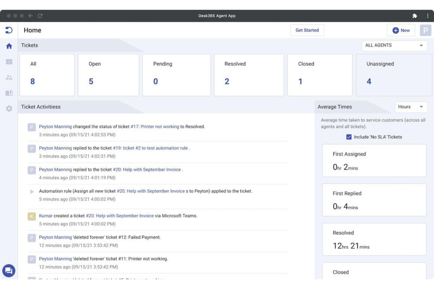 Desk365.io screenshot - 10 Mejores Alternativas a Kayako Revisadas en 2026