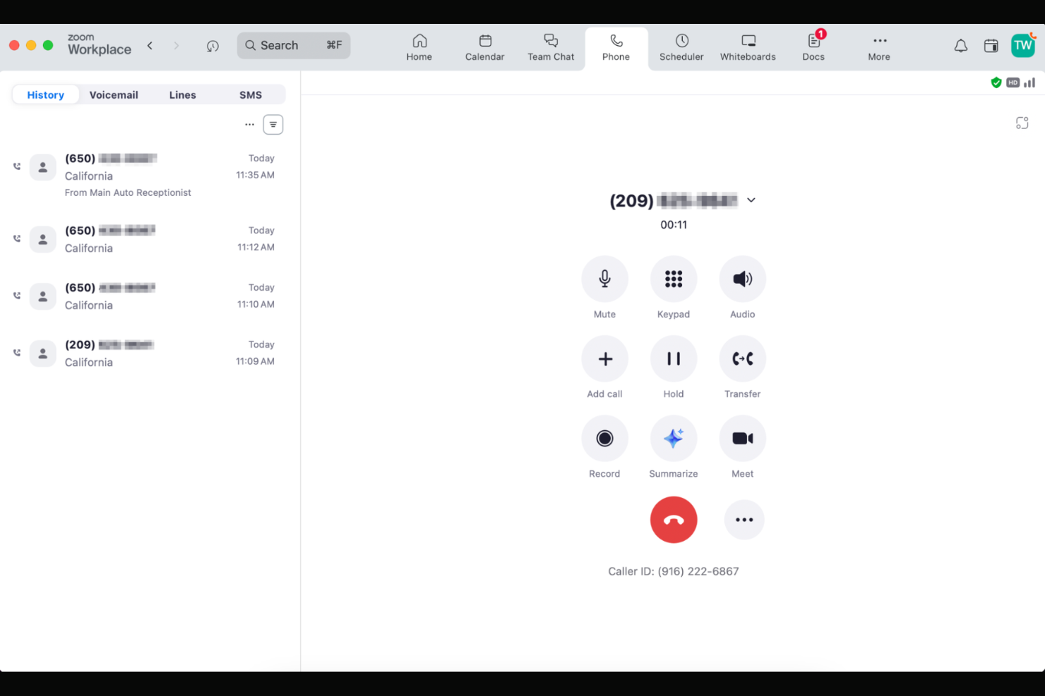 Zoom Phone screenshot - 10 Beste telefoonsystemen met automatische beantwoording in 2026