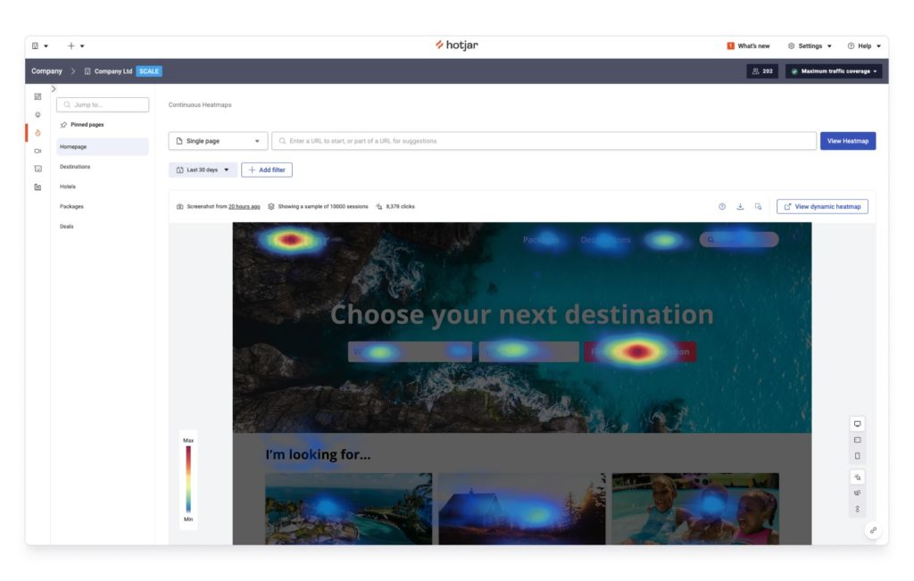 Hotjar (by Contentsquare) screenshot - 10 beste analysetools voor websites voor bezoekersstatistieken in 2026