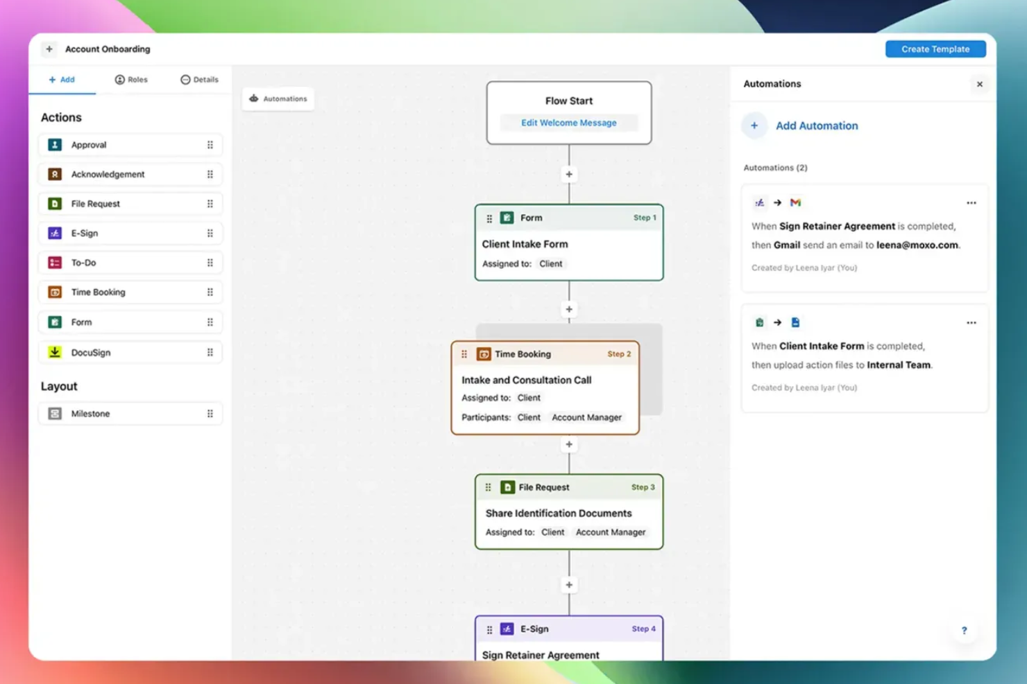 Moxo screenshot - 10 beste softwareoplossingen voor klantonboarding van 2026
