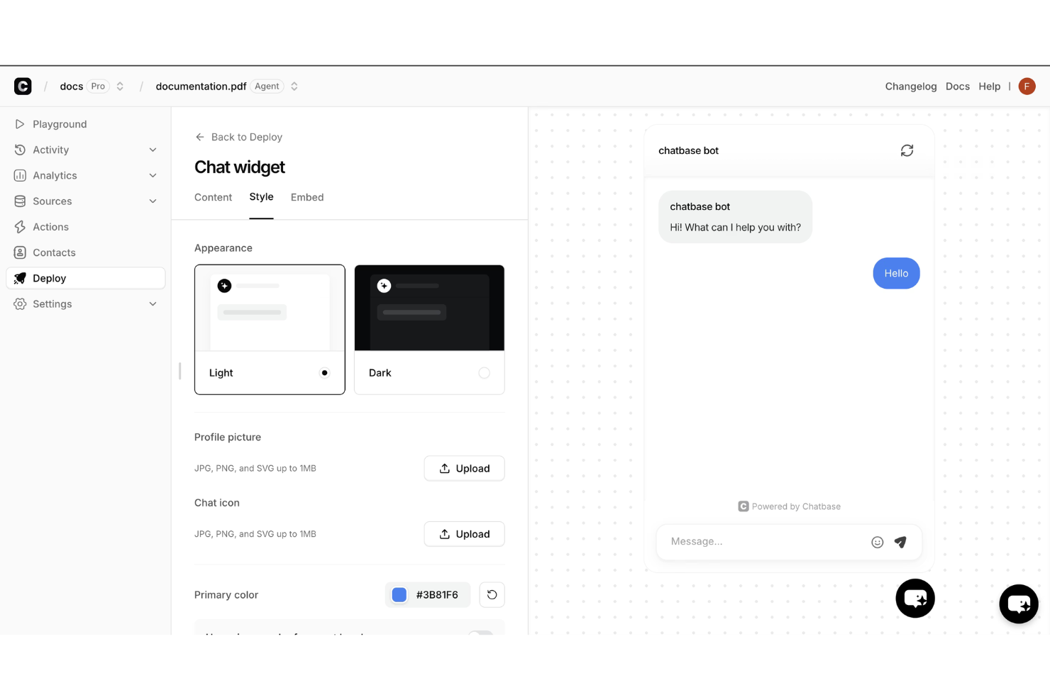 Chatbase screenshot - 10 AI-tools voor personalisatie van klantervaringen in 2026