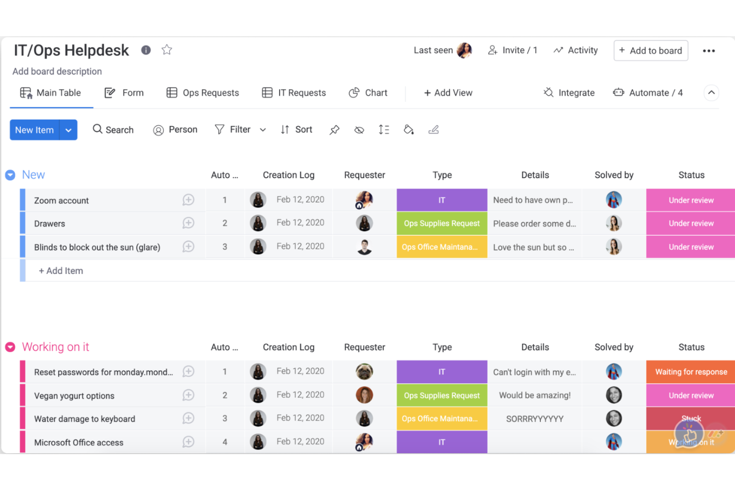 monday service screenshot - 10 beste interne helpdesksoftware van 2026