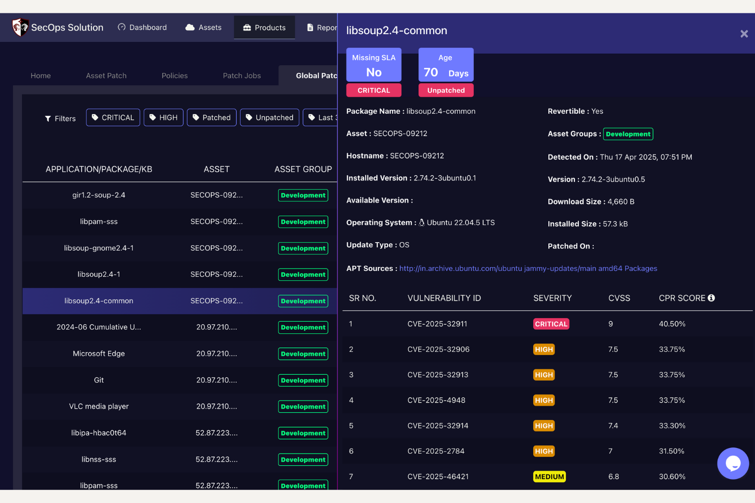 SecOps Solution screenshot - 10 alternativas a NinjaOne que debes considerar para la gestión de TI en 2026