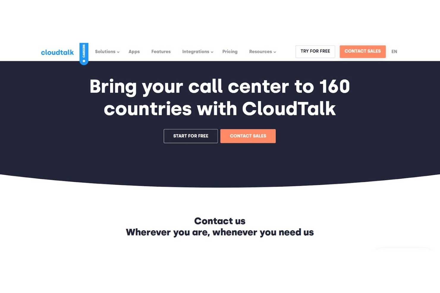 CloudTalk screenshot - 10 bästa programmen för schemaläggning av callcenter under 2026