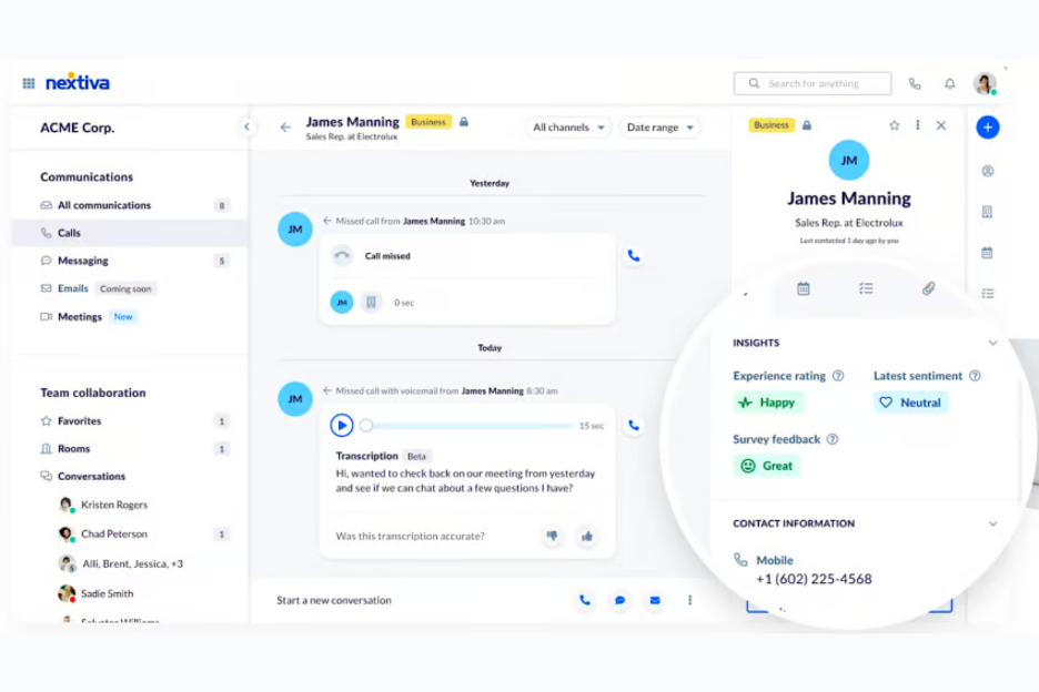 Nextiva screenshot - 10 parasta Dialpad-vaihtoehtoa arvioituna vuonna 2026