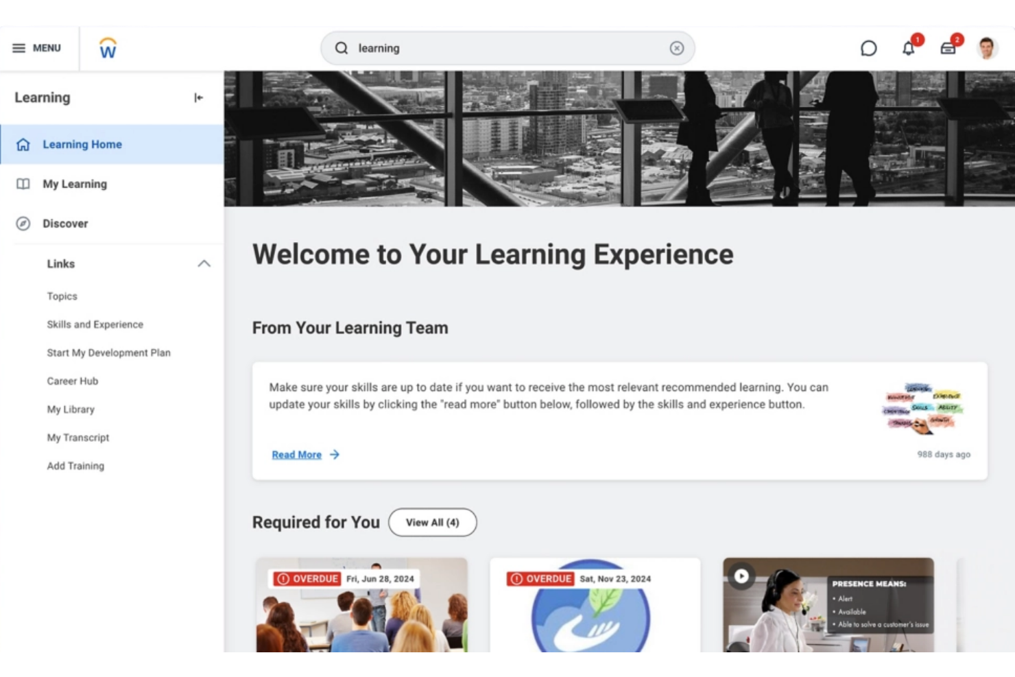 Workday screenshot - Le 10 migliori alternative a Docebo nel 2026