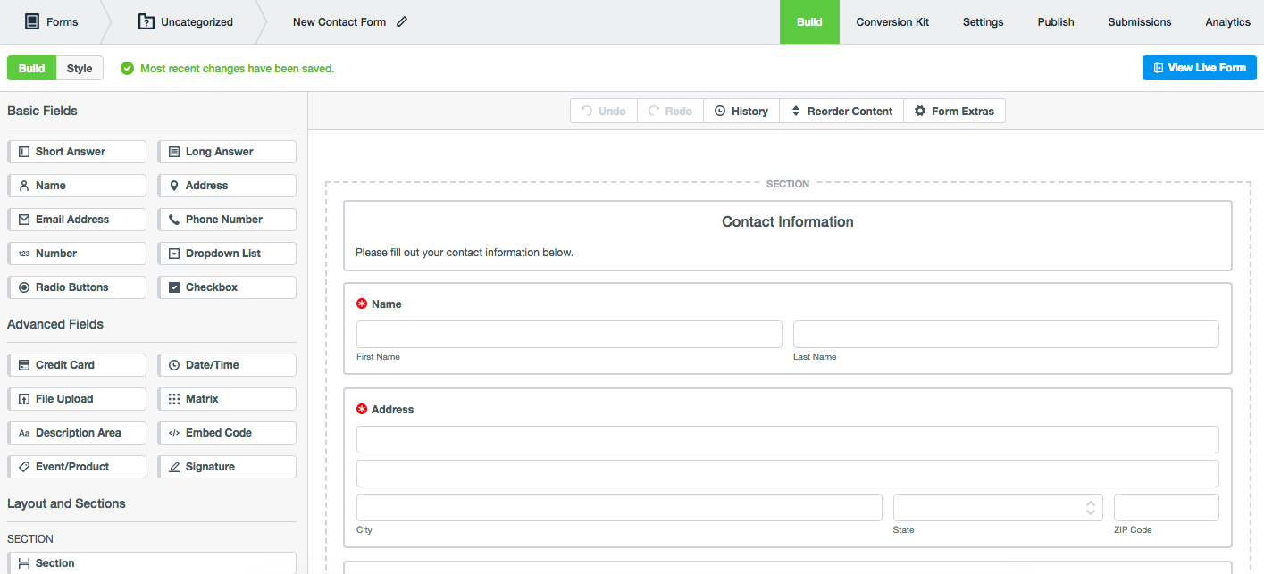 Formstack screenshot - Le 10 migliori alternative a Jotform recensite nel 2026