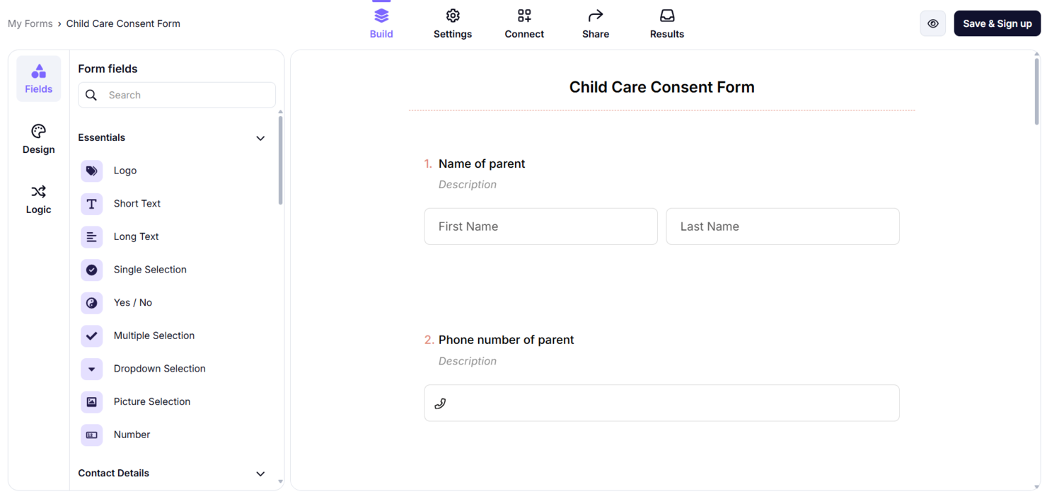 forms.app screenshot - Die 10 besten Jotform-Alternativen im Test 2026