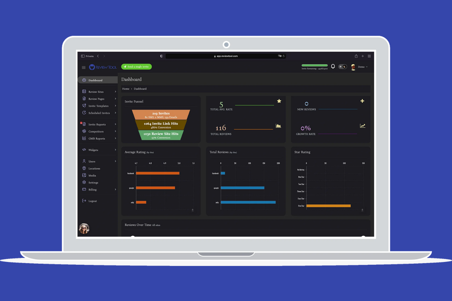 Review Tool screenshot - 10 migliori alternative a Birdeye scelte per 2026 con funzionalità e usi principali