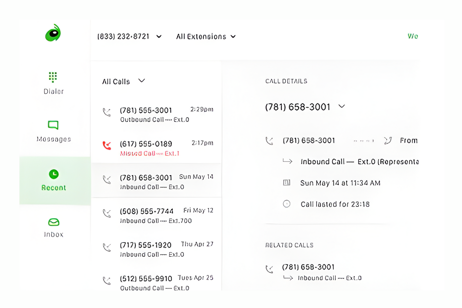 Grasshopper screenshot - Le 10 migliori alternative a Dialpad recensite nel 2026