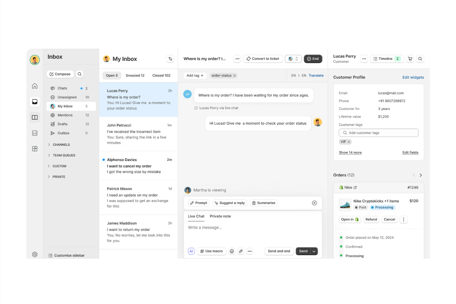 Richpanel screenshot - 10 meilleures alternatives à Gladly évaluées en 2026