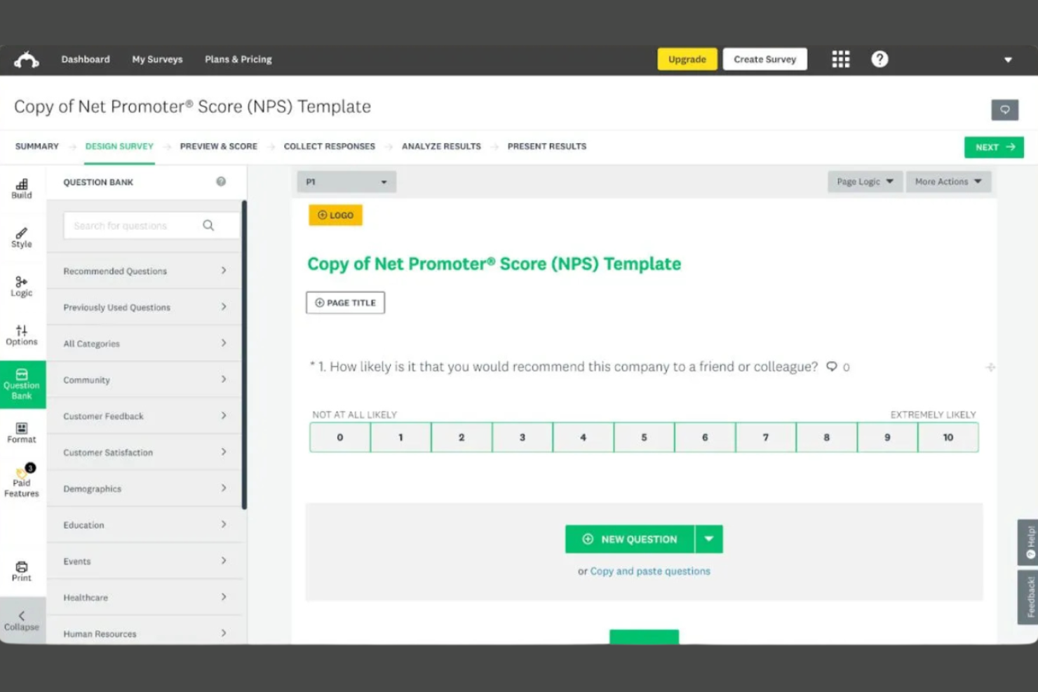 SurveyMonkey screenshot - 10 beste Formstack-alternatieven gekozen voor 2026