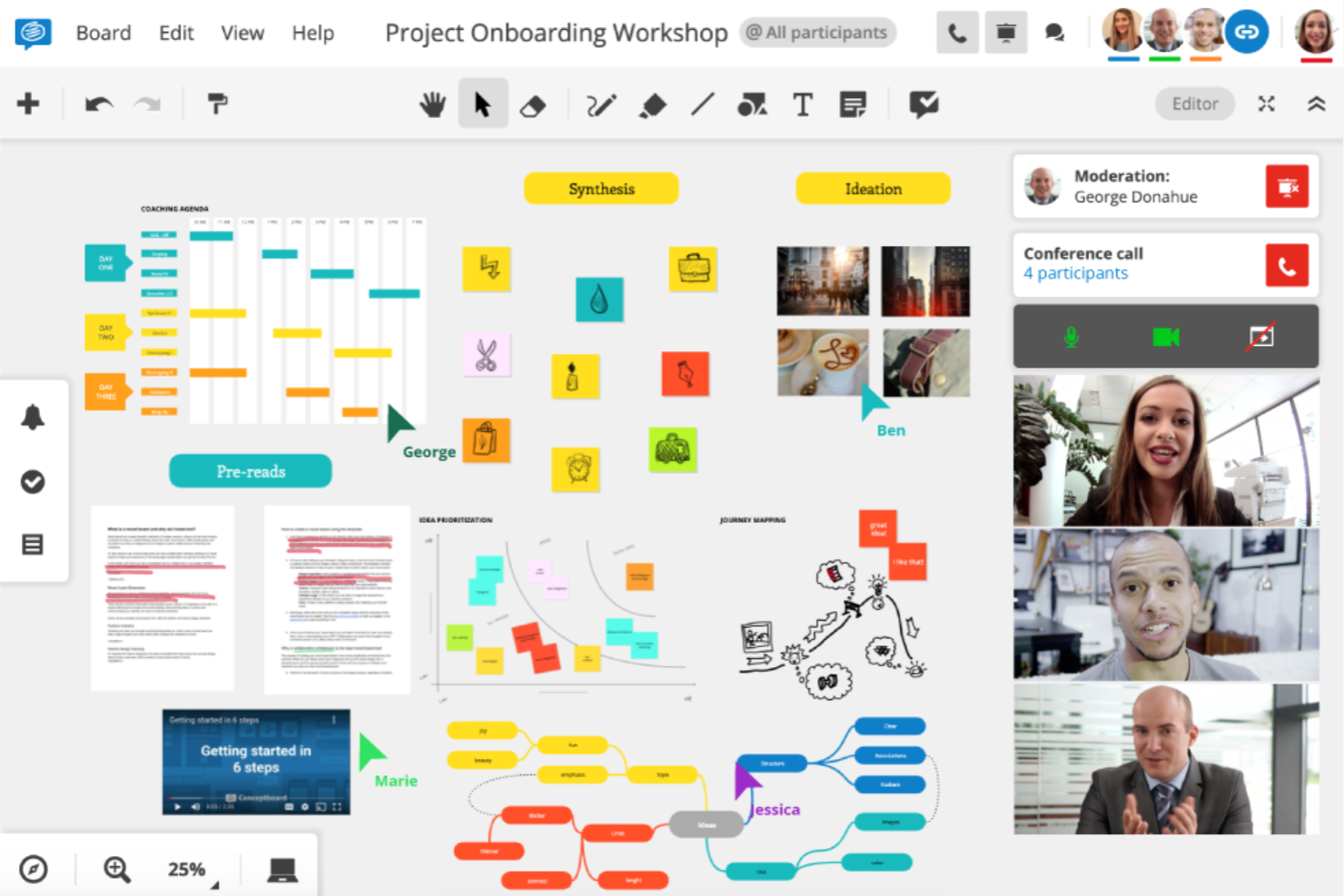 Conceptboard screenshot - Le 10 migliori alternative a Miro nel 2026