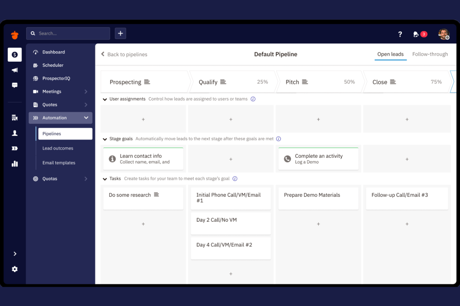 Nutshell CRM screenshot - 10 principales alternativas a monday CRM para 2026 con funciones destacadas