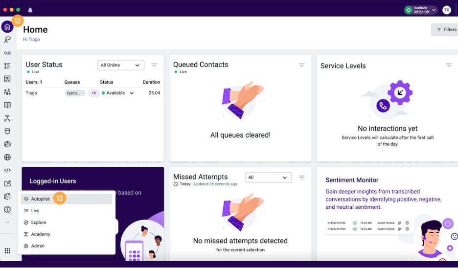 Talkdesk screenshot - Las 10 mejores alternativas a RingCentral analizadas en 2026
