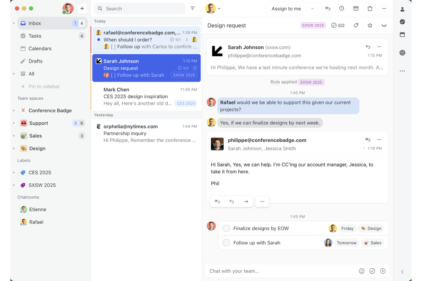 Missive screenshot - 44 Meilleurs Logiciels de Support Client de 2026