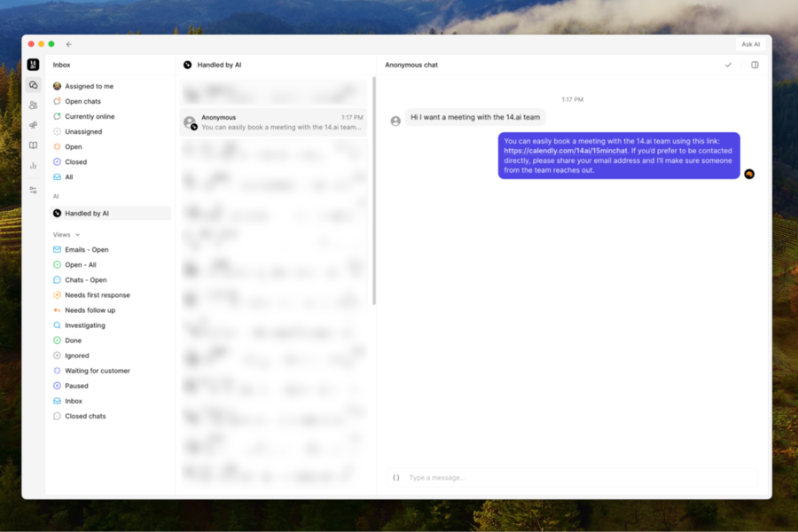 14.ai screenshot - 25 Best Live Chat Software for Customer Teams in 2026