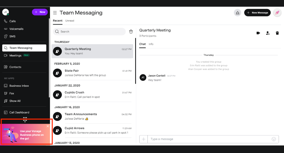 Vonage screenshot - 10 migliori alternative a RingCentral recensite nel 2026
