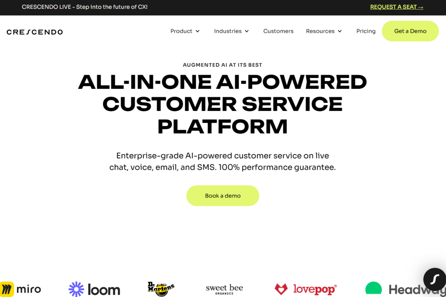 Crescendo screenshot - 10 Best Customer Service Outsourcing Companies for 2026