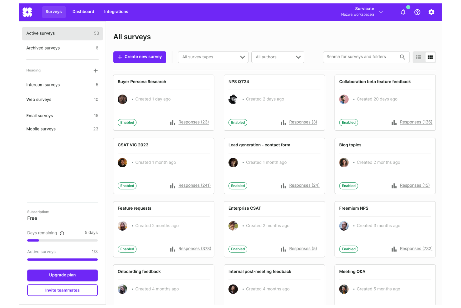 Survicate screenshot - 15 Best Qualtrics Competitors Reviewed in 2026