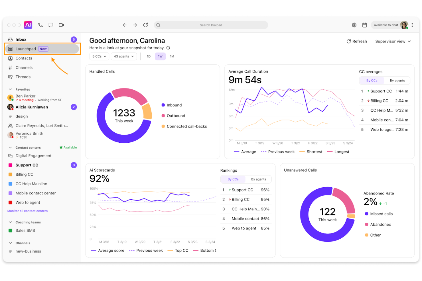 Dialpad screenshot - 26 Best VoIP Call Center Software in 2026