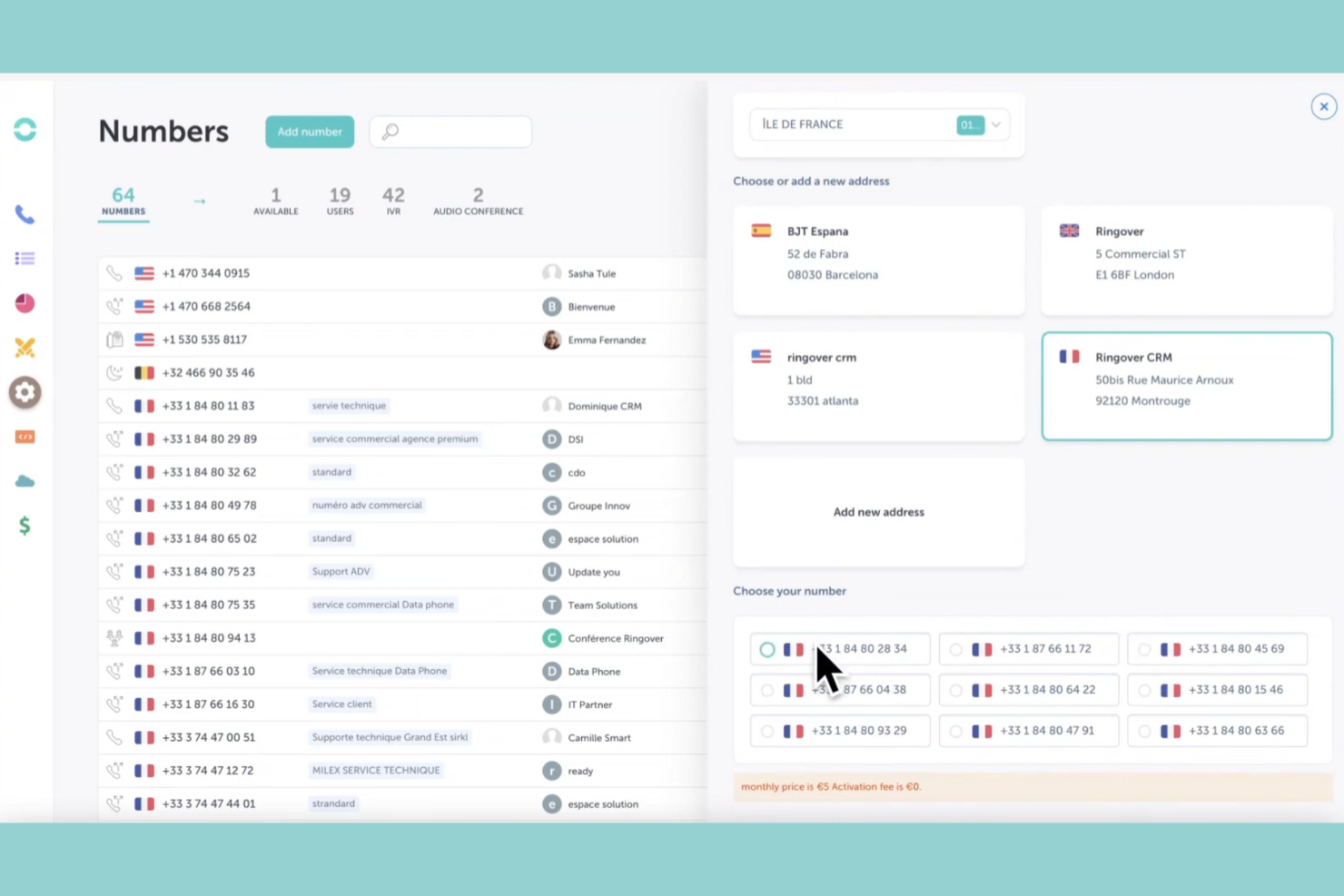 Ringover screenshot - 26 Meilleures alternatives à Aircall sélectionnées pour 2026 pour chaque besoin d’entreprise