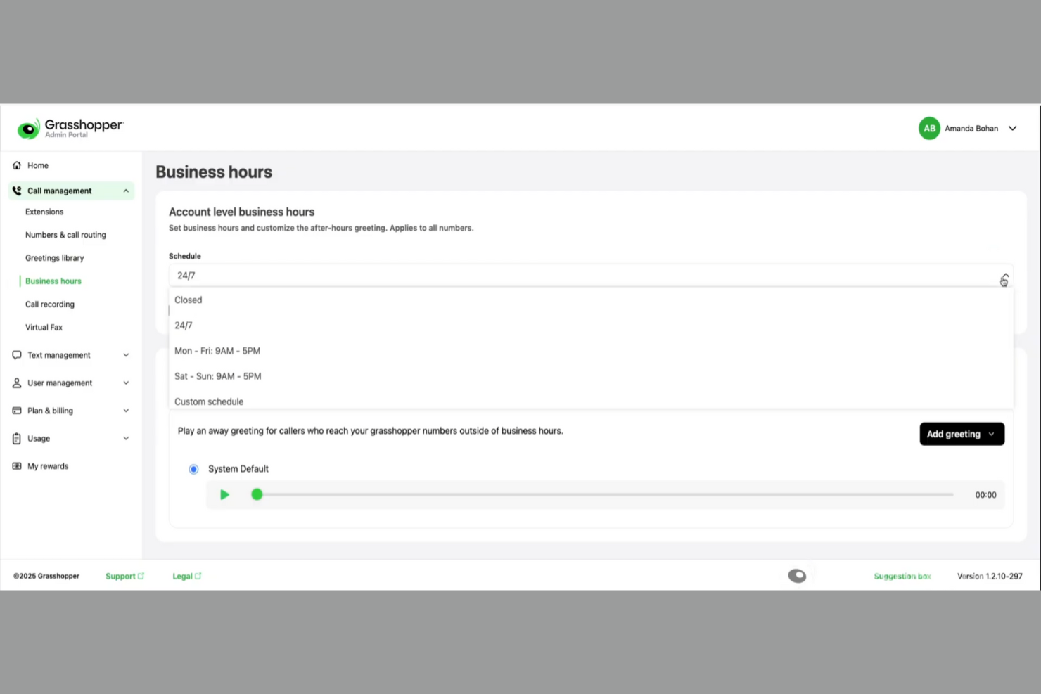 Grasshopper screenshot - 26 Meilleures alternatives à Aircall sélectionnées pour 2026 pour chaque besoin d’entreprise