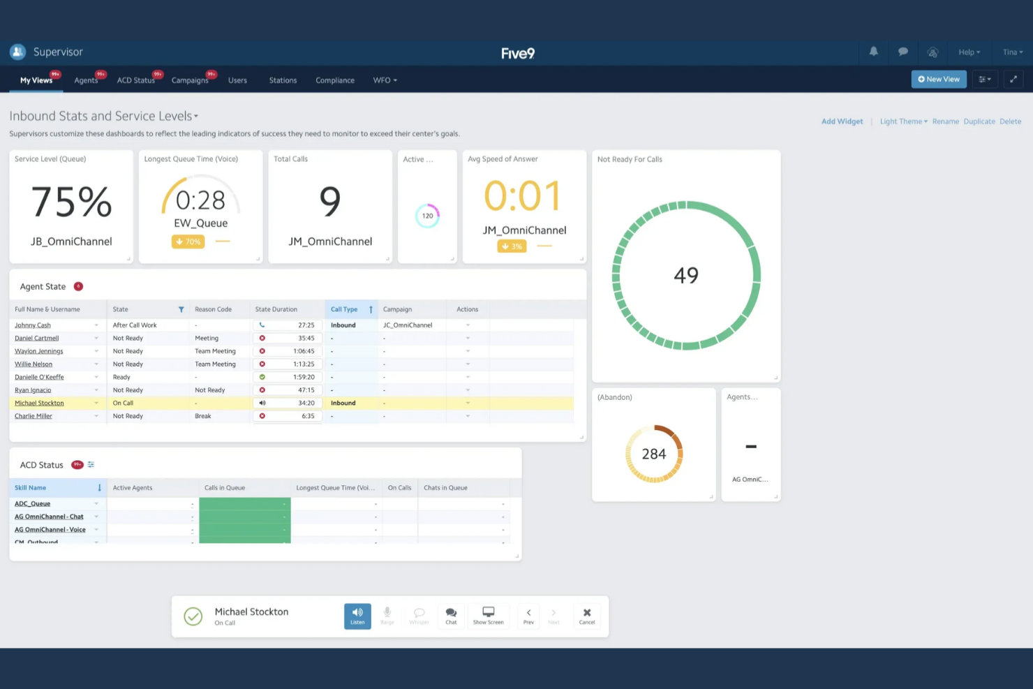 Five9 screenshot - 26 Meilleures alternatives à Aircall sélectionnées pour 2026 pour chaque besoin d’entreprise