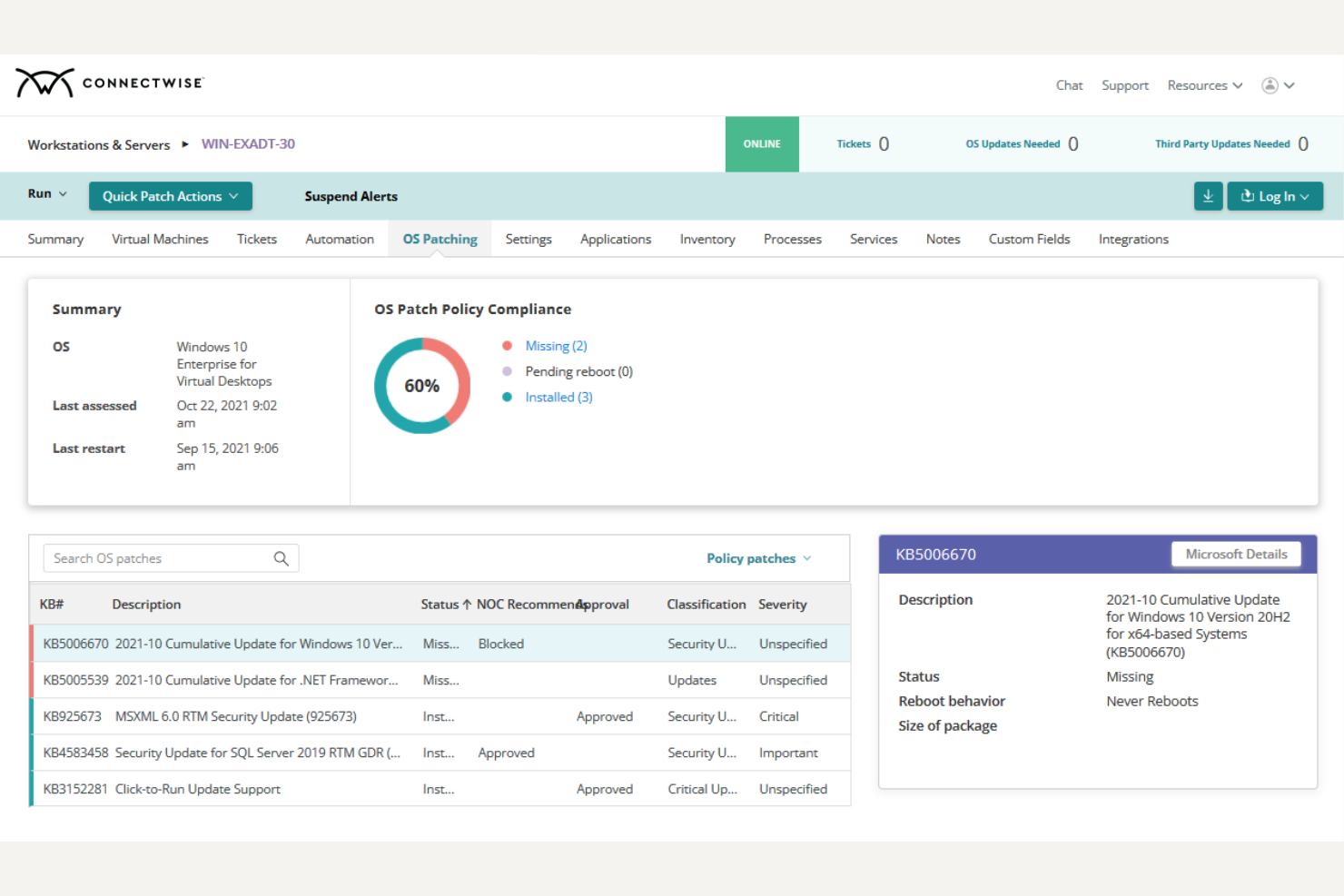 ConnectWise screenshot - 20 NinjaOne Alternatives to Consider for IT Management in 2026