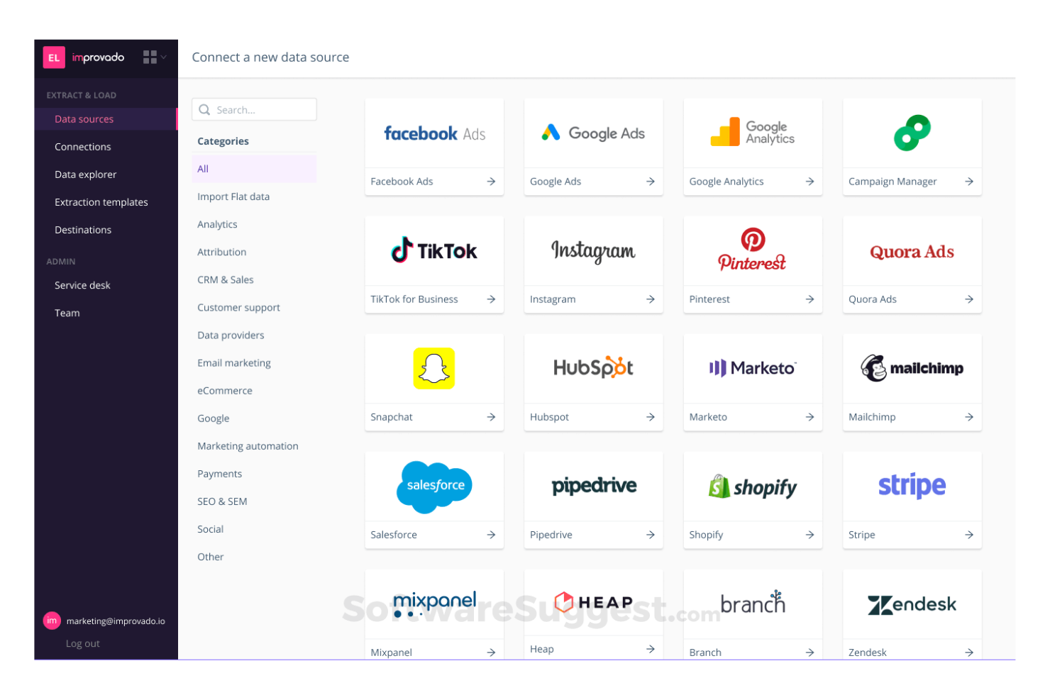 Improvado screenshot - 14 Domo Alternatives Picked for 2026 With Top Features and Use Cases