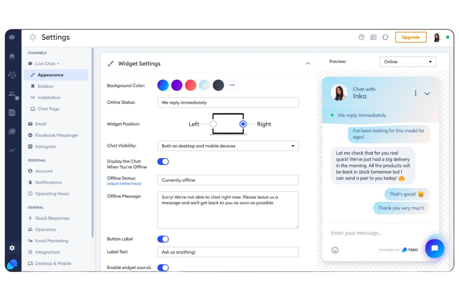 Tidio screenshot - 26 Best AI Customer Support Software in 2026