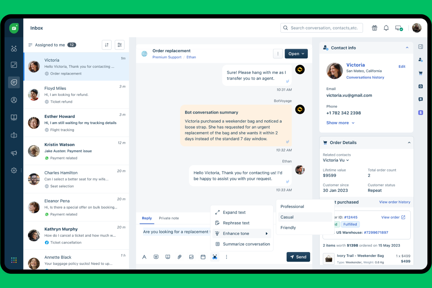 Freshdesk screenshot - 21 AI Customer Self-Service Platforms in 2026