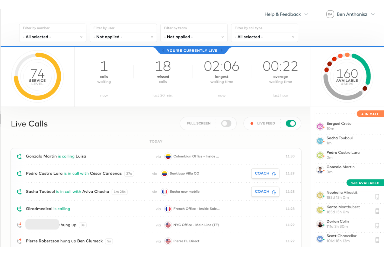 Aircall screenshot - 15 Best OpenPhone Alternatives in 2026