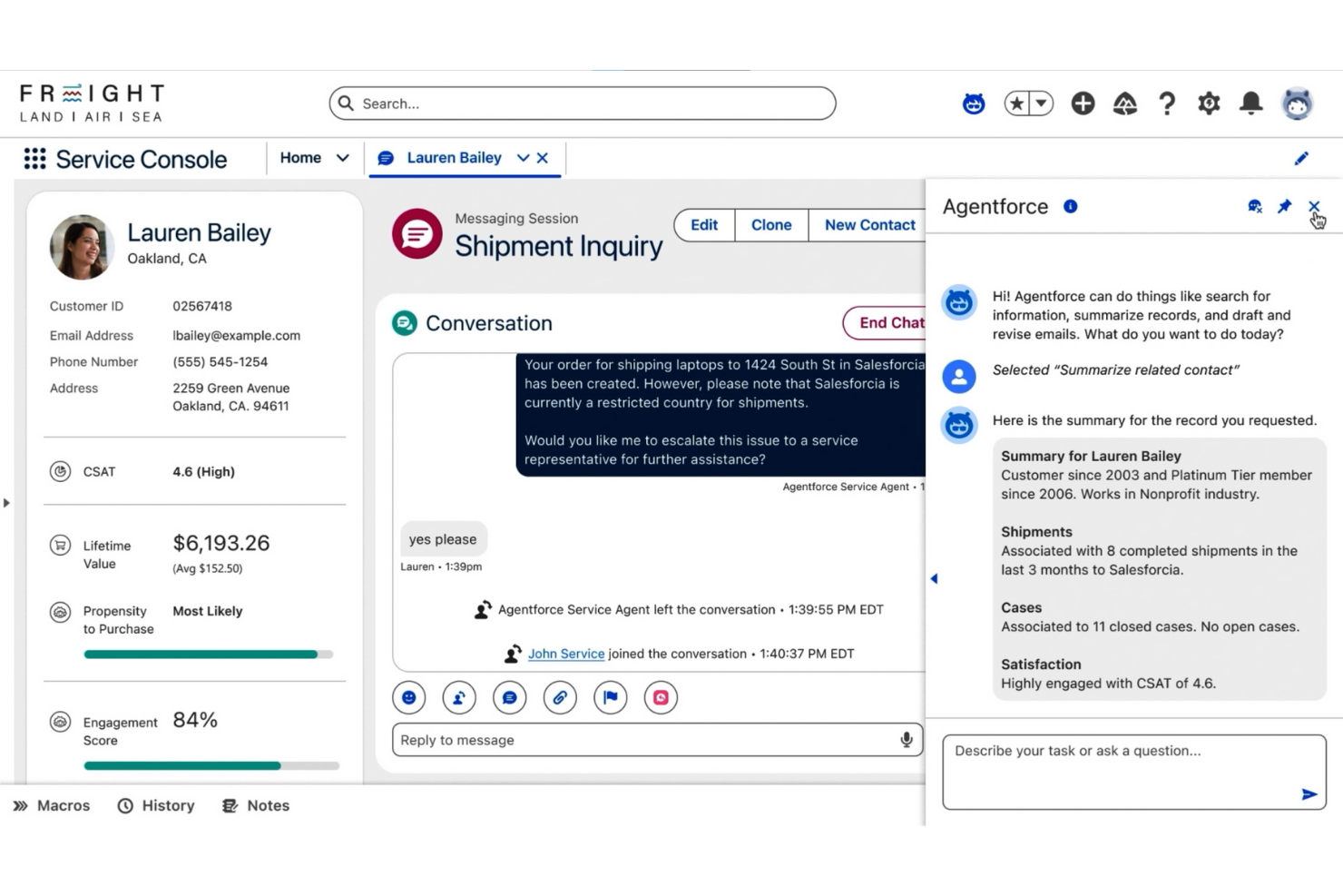 Agentforce Service screenshot - 14 Best Freshworks Competitors in 2026
