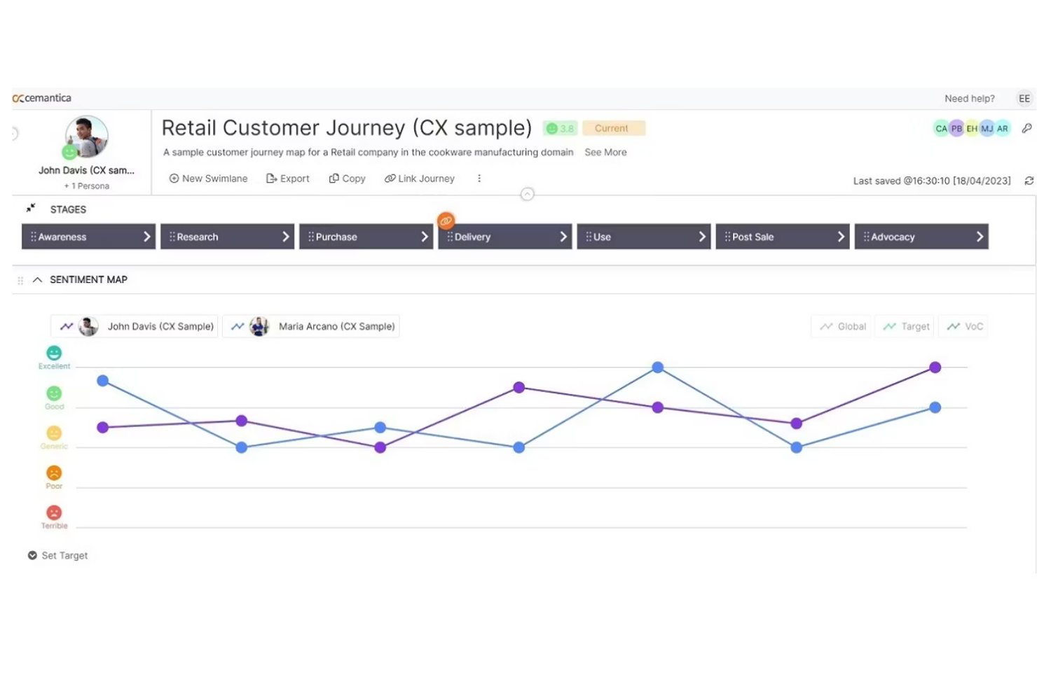 Cemantica screenshot - 16 Best AI Customer Journey Mapping Tools in 2026