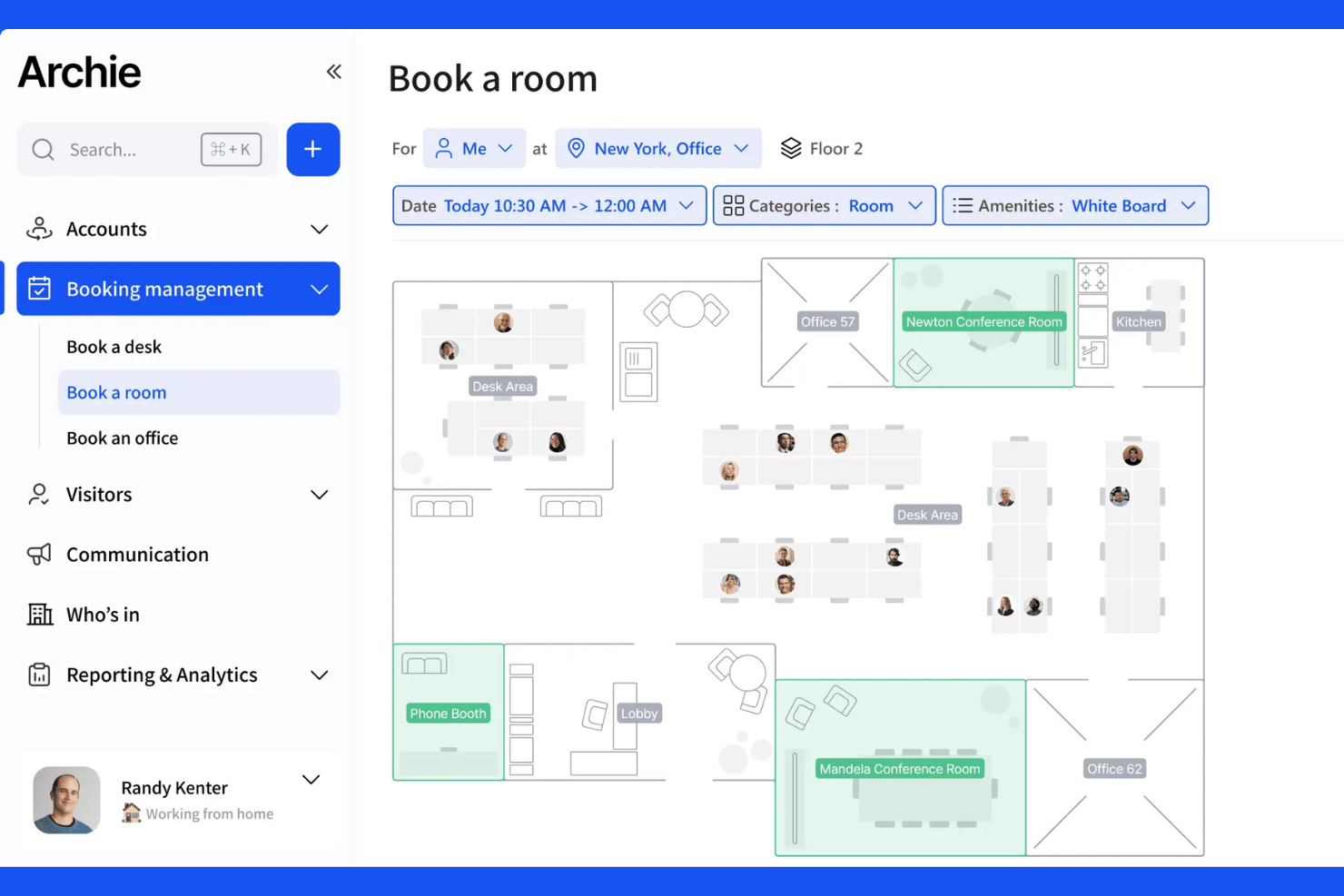 Archie screenshot - 22 Best AI Hot Desk Booking Software in 2026
