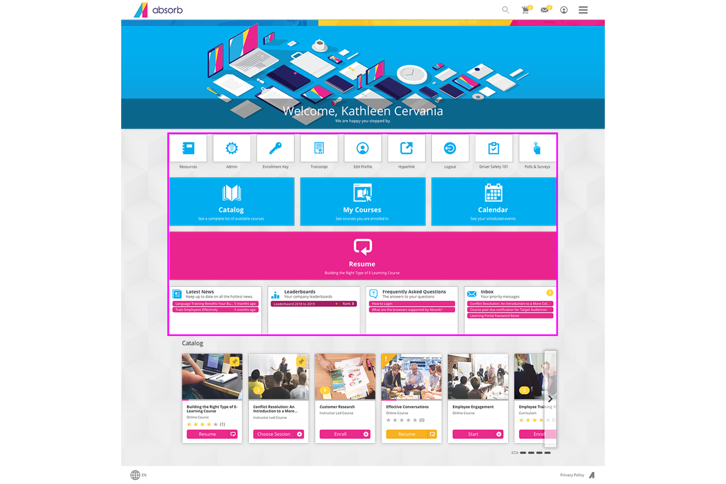 Absorb LMS screenshot - 19 Docebo Alternatives Picked for 2026 for Every Learning Need