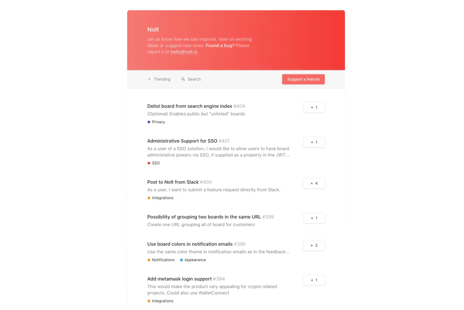 Nolt screenshot - 20 Canny Alternatives Picked for 2026