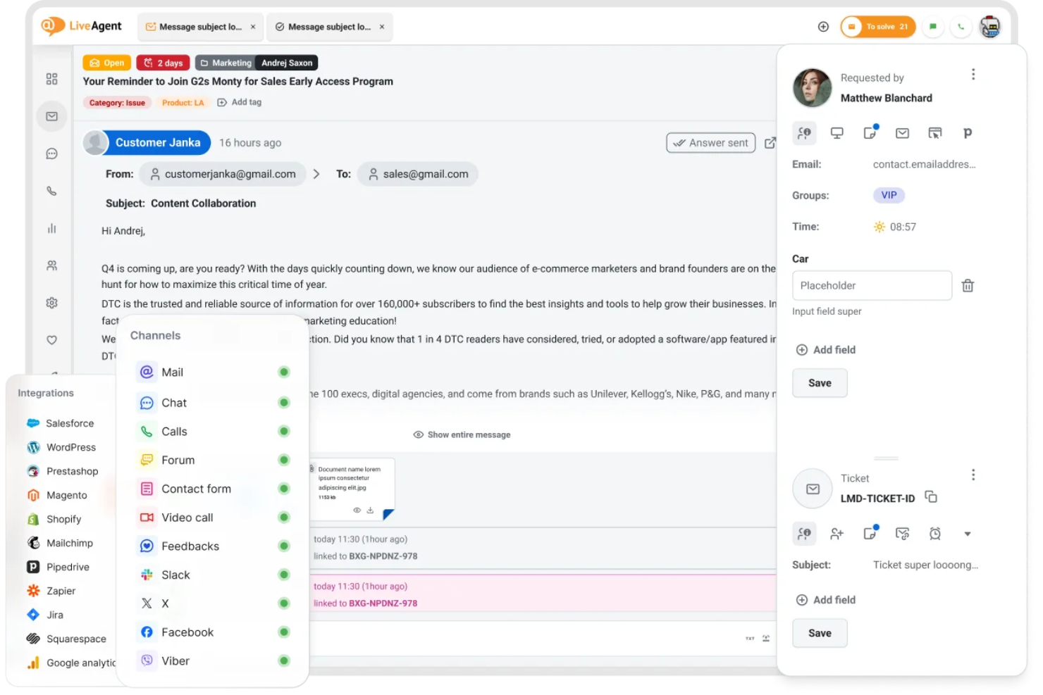 LiveAgent offers easy multichannel support with strong value for teams.