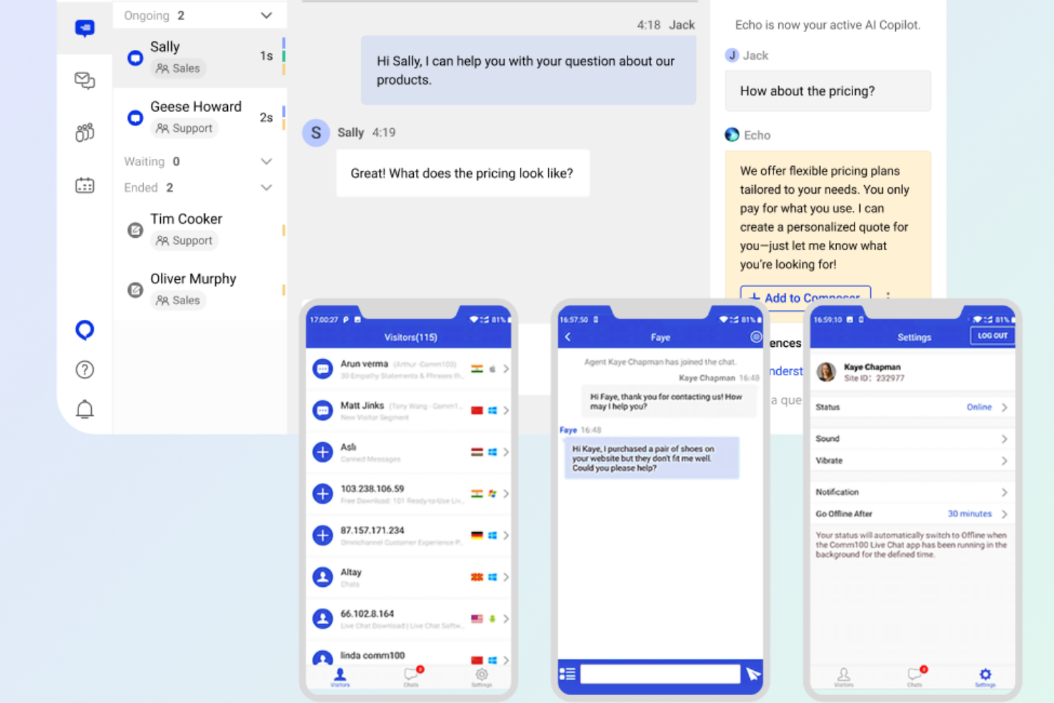 Comm100 provides omnichannel customer support and engagement.