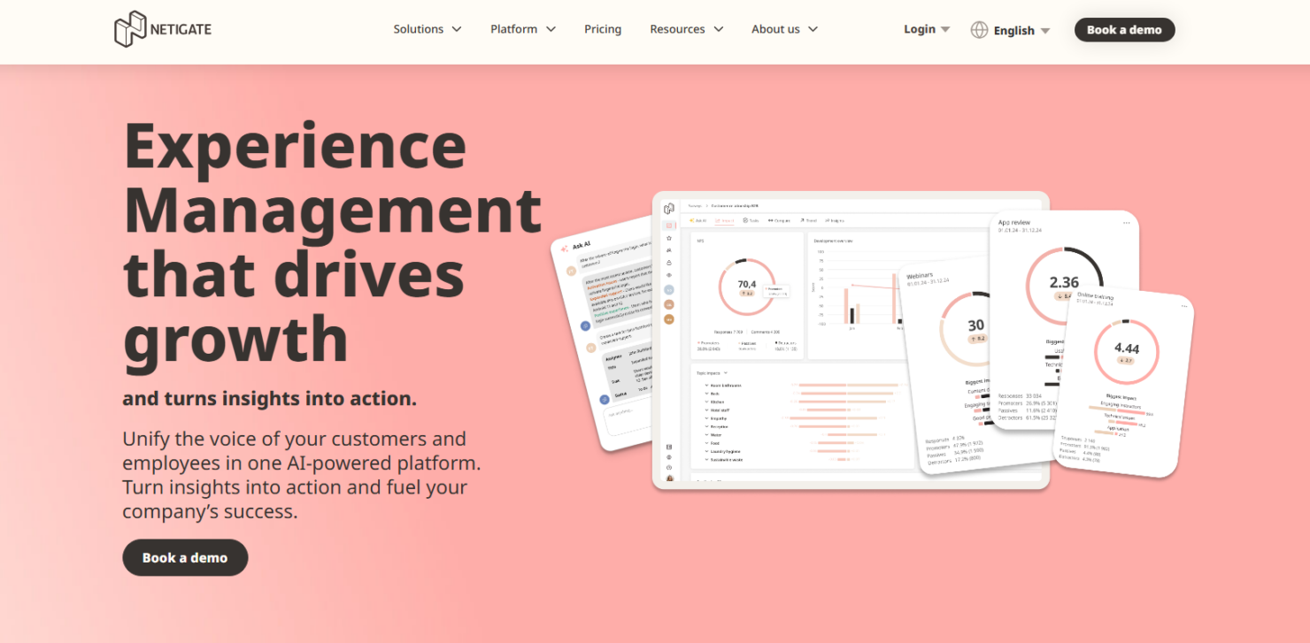 Netigate delivers end-to-end tools to measure, analyze, and improve customer experience.